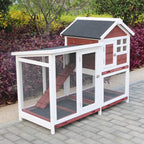 Double-Storey Pet Villa with Pull-Out Tray for Indoor and Outdoor Use,