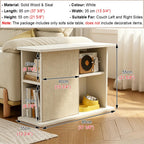 Space-Saving Cat Scratcher End Table with Open Shelving - Stylish Couch Corner Furniture for Cats, Durable Design, Multi-Functional Pet Accessory