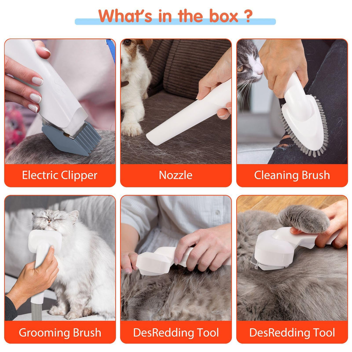 Pet Grooming Vacuum Kit for Dogs