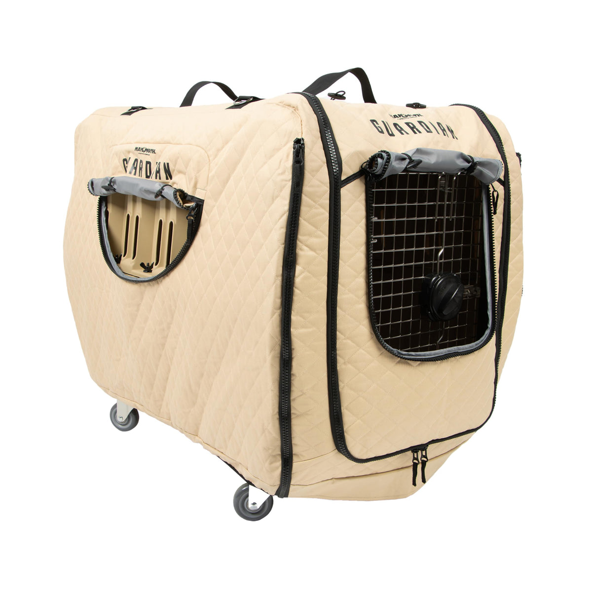 Mammoth Guardian Dog Kennel 36" Heavy Duty Travel & Outdoor Crate for Puppies, Small, Medium & Large Dogs, Secure 3 Bolt Lock, Adventure Ready for Hunting, Camping & Offroad – Gunmetal Gray