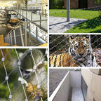 Durable 304 Stainless Steel Pet Safety Net - Flexible Weather-Resistant Mesh Fence, 18x2.5m (59x8.2ft) Multi-Functional Garden Barrier for Pets and Outdoor Use
