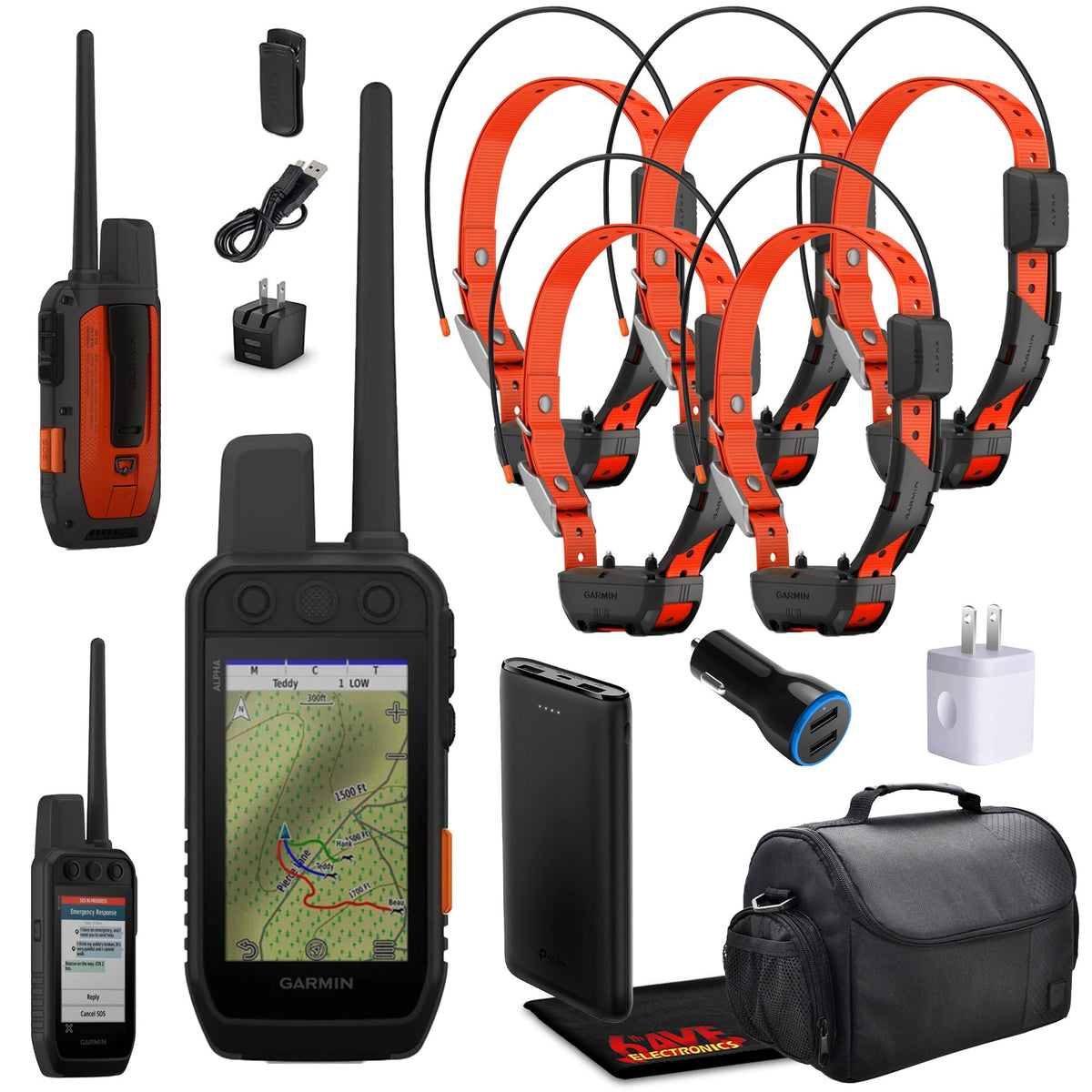 Garmin Alpha 300i Handheld Dog Tracking 5-Collar Bundle