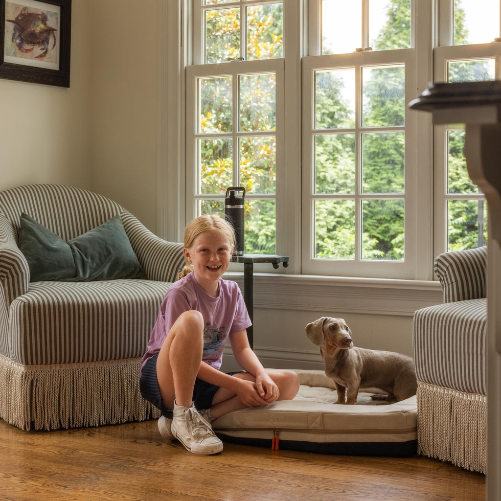 Homestead Dog Bed, Orthopedic Memory Foam, Oak, Washable Cover
