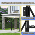 Portable Folding le Gate with Wheels, Design, Stainless Steel for Basements & Gas (71 x 79 inches, 1.8 x 2 m), & Easy to Use