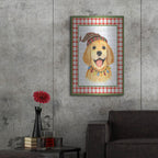 Luxe Metal Art 'Christmas Song Dogs E' by Jean Plout Metal Wall Art, 24" x 36"