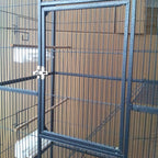 Bird Cage Stackable Divided Breeding Iron Bird Cage Parakeet House with Rolling Stand for Canaries Cockatiels Lovebirds Finches Budgies Small Parrots Pet Suppli,