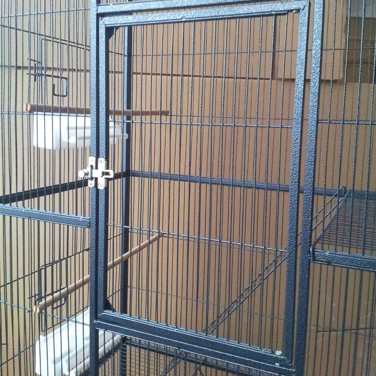Bird Cage Stackable Divided Breeding Iron Bird Cage Parakeet House with Rolling Stand for Canaries Cockatiels Lovebirds Finches Budgies Small Parrots Pet Suppli,