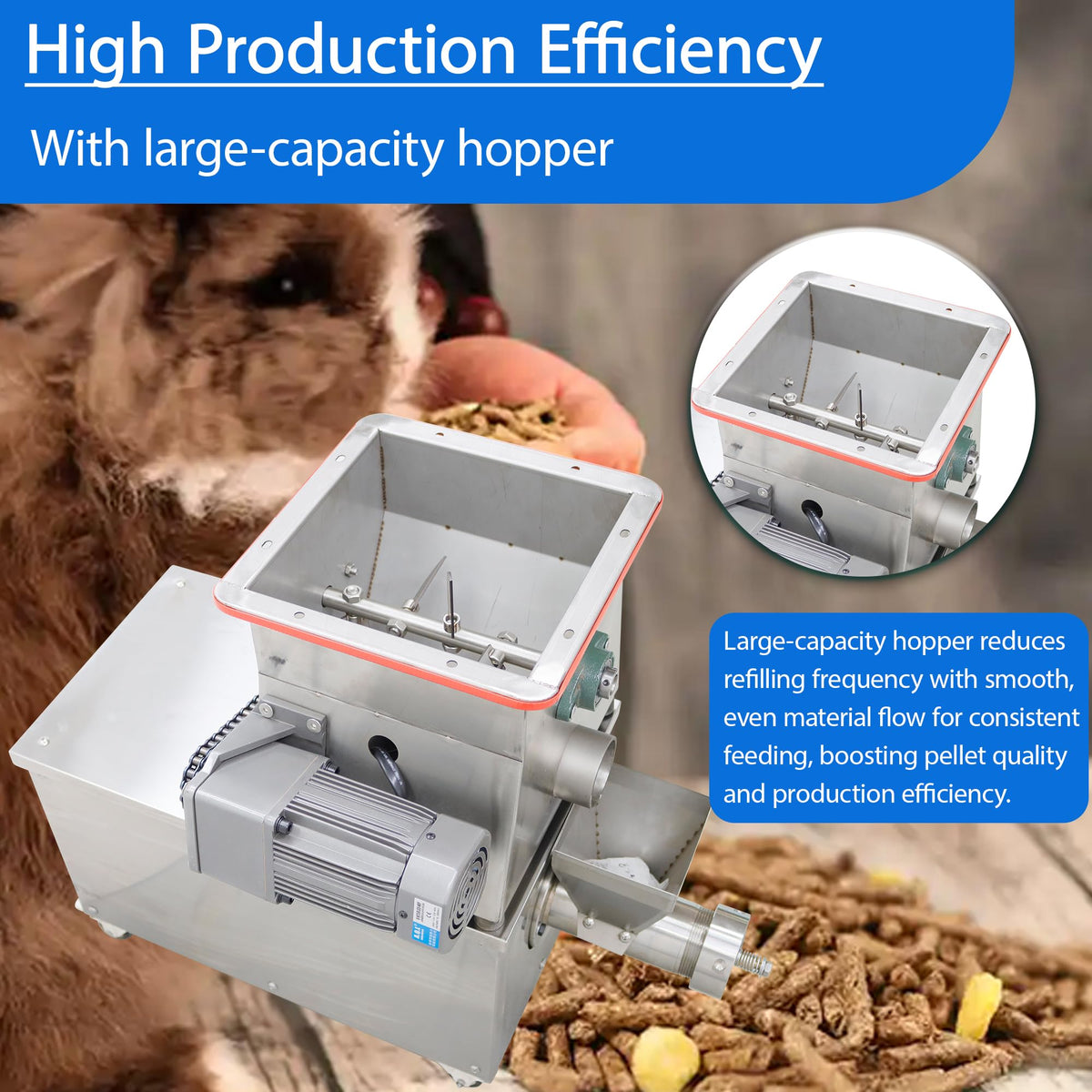 Stainless Steel Pet Food Extruder for Making Dog Cat Food Pellet