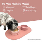 KindTail Dog Crate + Orthopedic Pet Bed + Crate Pad + Pet Bowls + Food Mat - Collapsible Pet Crate with Pad and Orthopedic Bed for Pets up to 25 Lbs - Includes (2) Bowls and a Silicone Mat - Medium