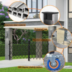Portable Folding le Gate with Wheels, Design, Stainless Steel for Basements & Gas (71 x 79 inches, 1.8 x 2 m), & Easy to Use