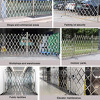 Portable Folding le Gate with Wheels, Design, Stainless Steel for Basements & Gas (71 x 79 inches, 1.8 x 2 m), & Easy to Use