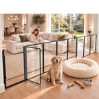 FXW ClariWall Metal & Acrylic Dog Gate, Extra Wide for Openings Up to 219"
