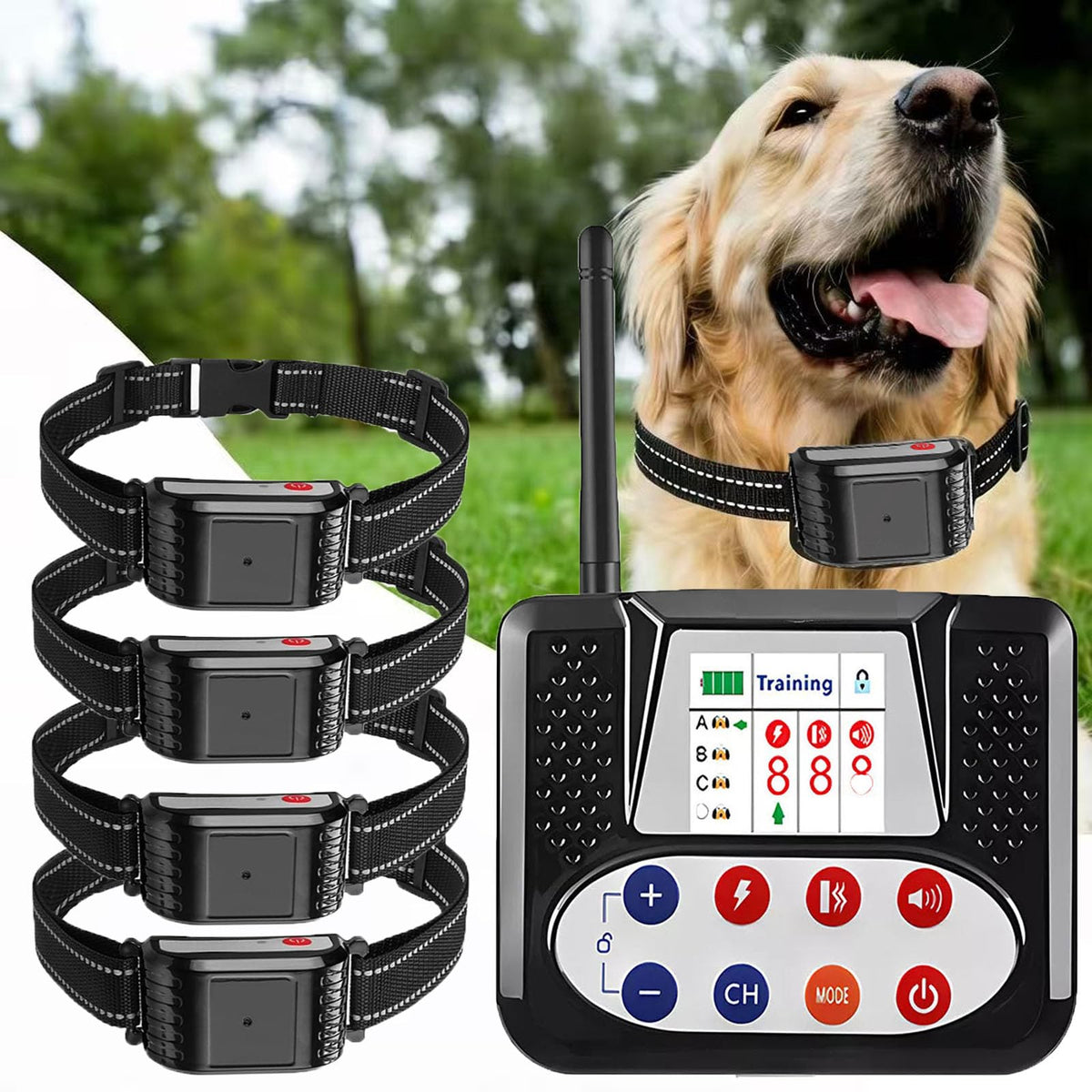 Wireless Dog Fence, 2026 Electric Dog Fence with Remote, Waterproof Training Collar Receiver, Vibration & Shock, Covers up to 856-Acre Pet Dog Fence Boundary Containment System,for4dogs