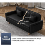 Cat Scratch Resistant Faux Leather Storage Sofa