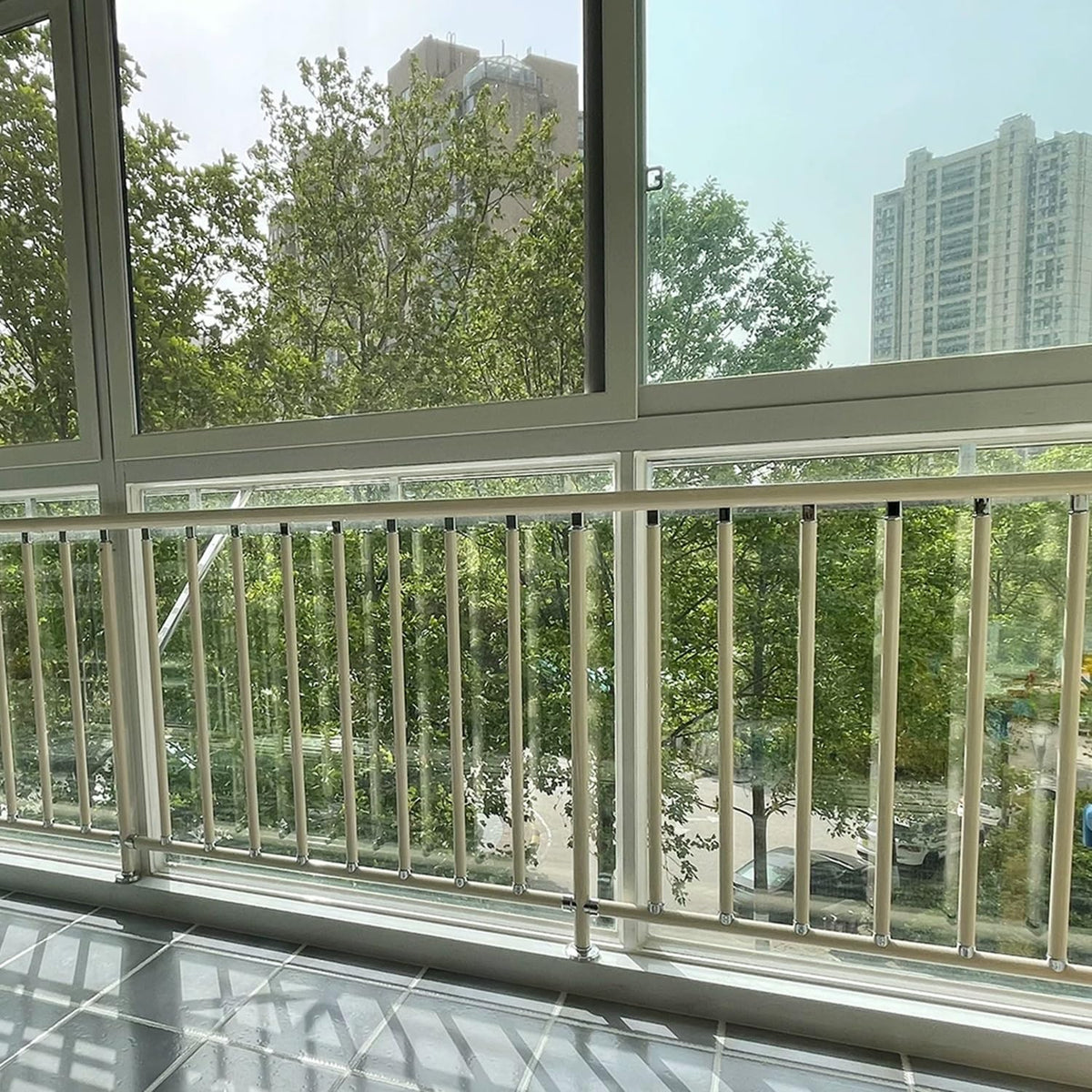 Extra Wide Securi Bars for Kids & Pet Safety, Fall Protection Balcony Guard, Adjustable Security Railings for Home, Durable & Easy Install Safety Gates