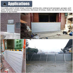 Detachable Anti Flood Gate 4.5ft High, Flood Control Barrier 21' 20' 19' 18' 17' 16' 15' 14' 13' 12' 11' 10' 9' 8' 7' 6' 5' 4', Flood Protection Baffle(Silver-L-9.8ft/117.6"/298.7cm)