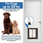 PlexiDor Performance Pet Doors Electronic Dog Door Large Door Mount - White