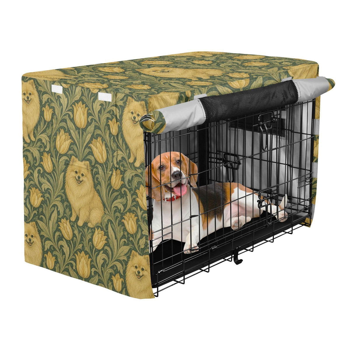 Cage Covers For Dog Crates Vintage tulips Pomeranian William Morris