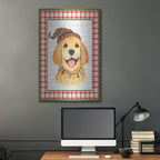 Luxe Metal Art 'Christmas Song Dogs E' by Jean Plout Metal Wall Art, 24" x 36"