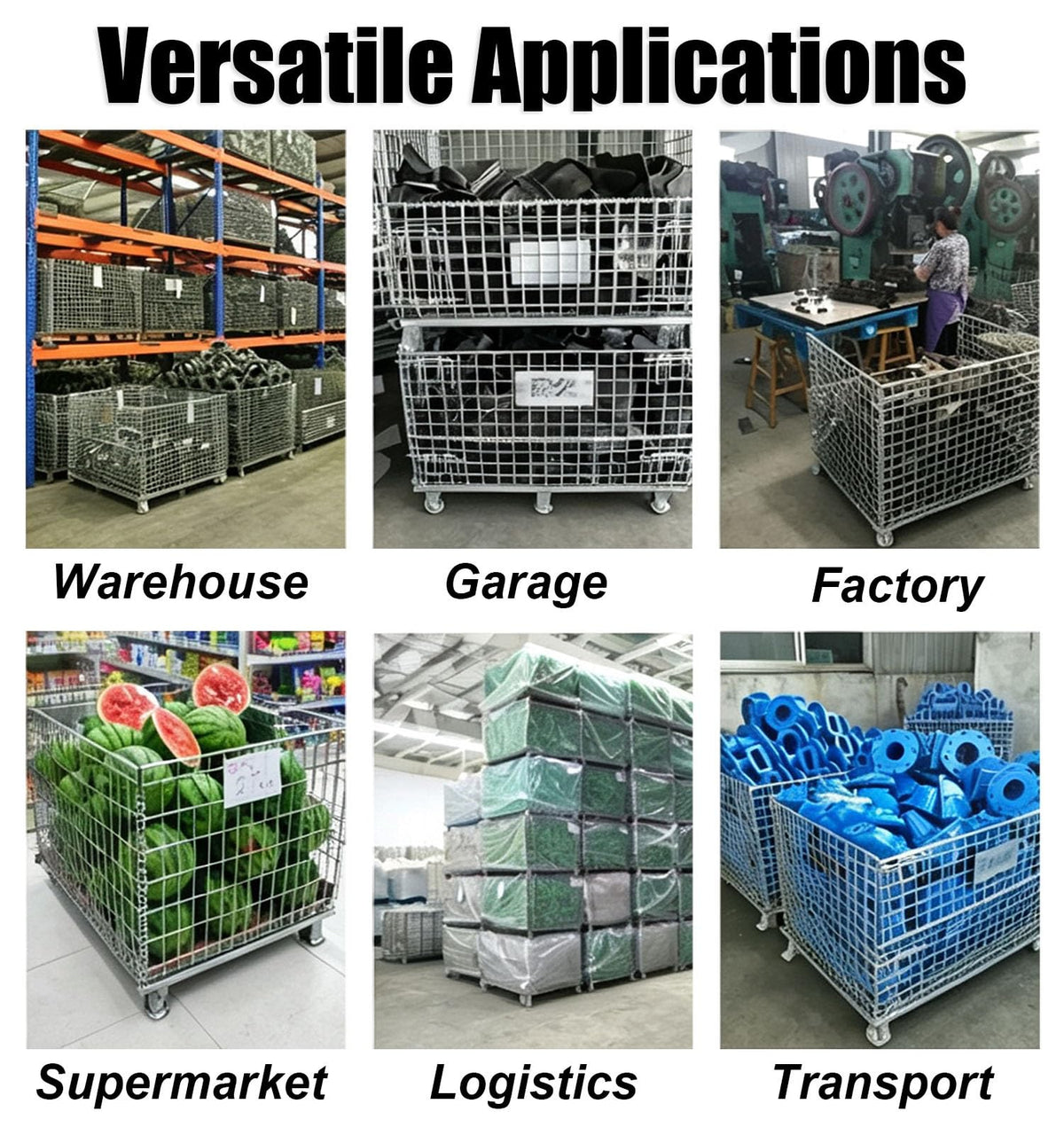 Foldable Wire Storage Cage with Front Drop Door - Open-Top Metal Mesh Crate for Pets, Storage, and Organization - Heavy Duty, Portable, and Versatile Design