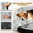 Large Dog Bed Soft Non-Slip Couch with Blanket