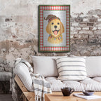 Luxe Metal Art 'Christmas Song Dogs E' by Jean Plout Metal Wall Art, 24" x 36"