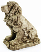 Dog Statue Cocker Spaniel Outdoor Garden Statues Puppy Cement Dog Figure Doggy Sculpture