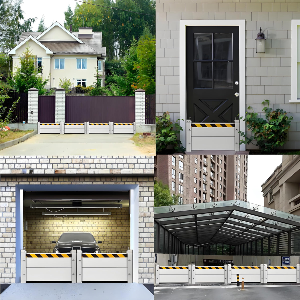 Flood Barriers for Home Exterior - Aluminum Alloy Outdoor Quick Dam Garage Doors Water Barriers for Flooding,H55 Inch/L12FT