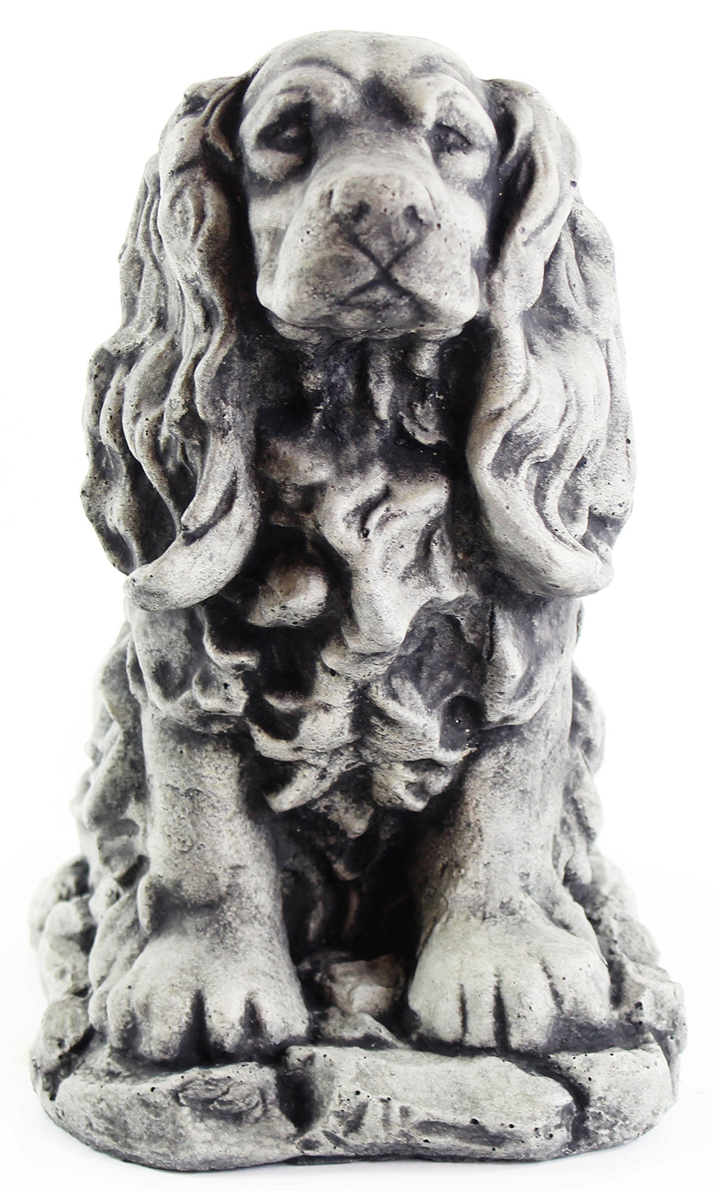 Dog Statue Cocker Spaniel Garden Statue Puppy Outdoor Cement Dog Figure Doggy Sculpture