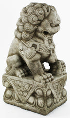 Foo Dog Pair Garden Statues Concrete Asian Sculpture