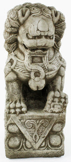 Foo Dog Pair Garden Statues Concrete Asian Sculpture