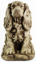 Dog Statue Cocker Spaniel Outdoor Garden Statues Puppy Cement Dog Figure Doggy Sculpture