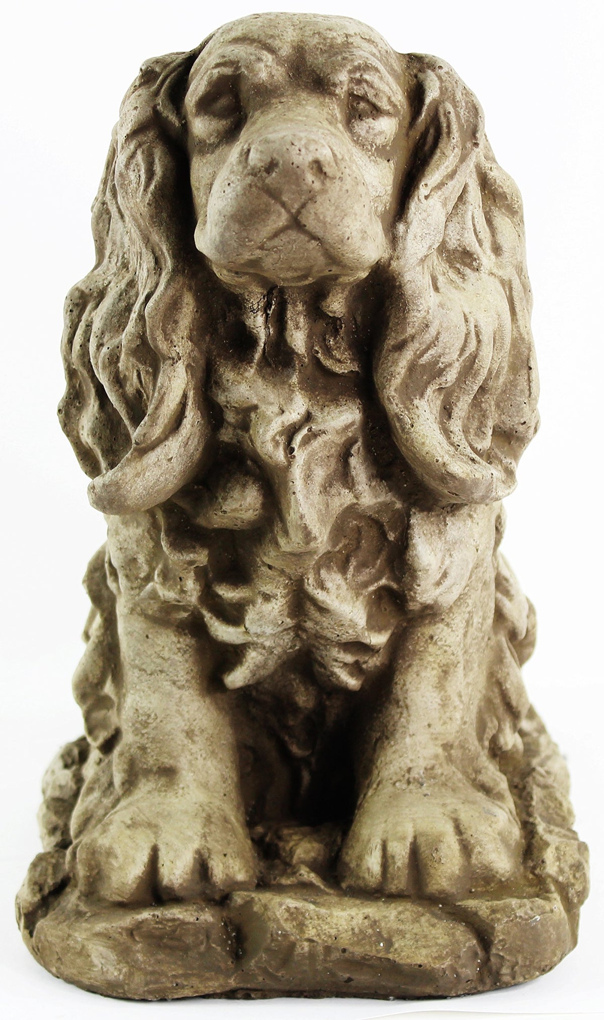 Dog Statue Cocker Spaniel Outdoor Garden Statues Puppy Cement Dog Figure Doggy Sculpture
