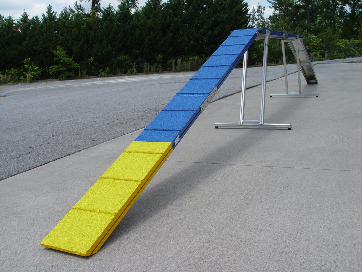 Dog Agility Dog Walk, Aluminum Alloy, All-Weather, Non-Rust, Competition Size: 12’ with Rubber Surface