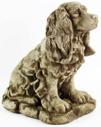 Dog Statue Cocker Spaniel Outdoor Garden Statues Puppy Cement Dog Figure Doggy Sculpture