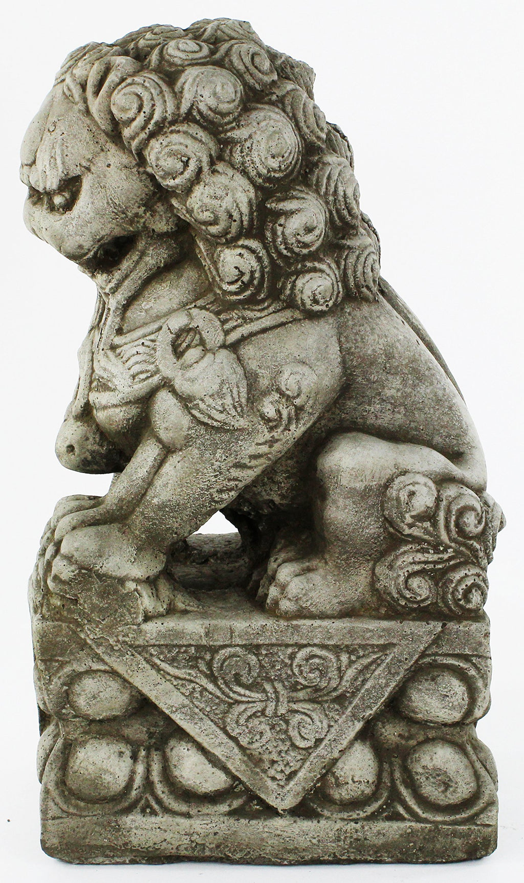 Foo Dog Pair Garden Statues Concrete Asian Sculpture