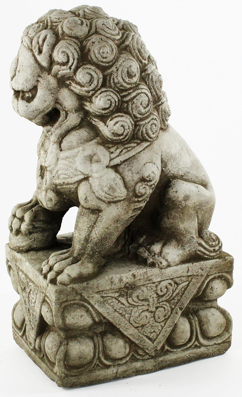 Foo Dog Pair Garden Statues Concrete Asian Sculpture
